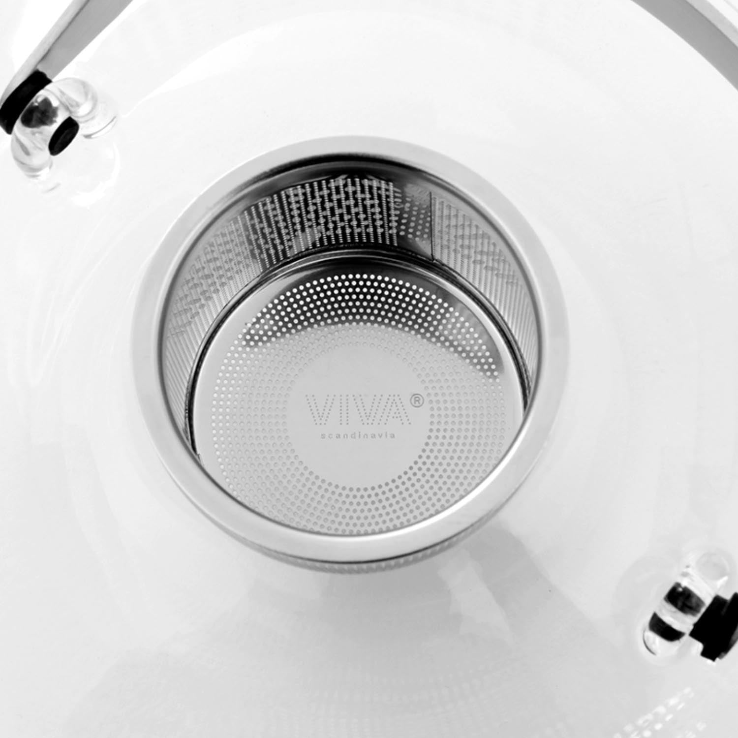 Eleganter Teekrug aus Glas mit 0.55l Fassungsvermögen, designed von Viva Scandinavia, ideal für stilvollen Teegenuss.