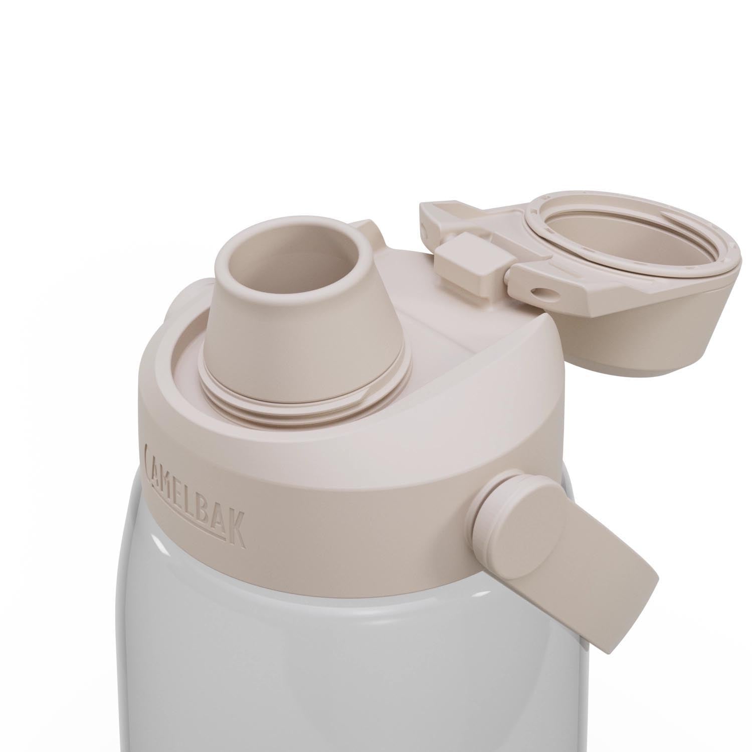 Die CamelBak Thrive Chug 1.0L Flasche bietet ein klares Design, robuste Materialien und einen praktischen Chug-Verschluss für aktives Leben.