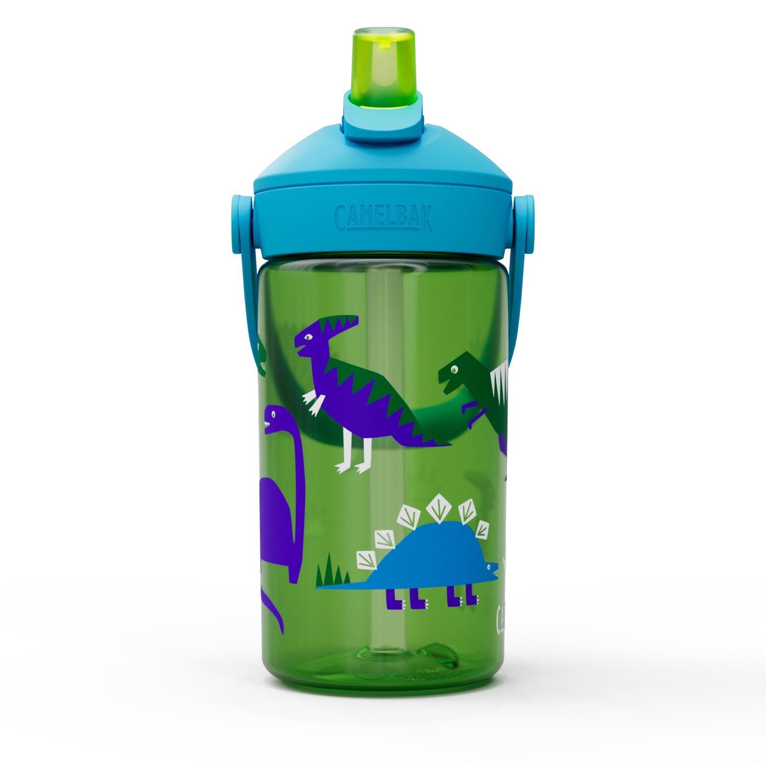 Die Camelbak Thrive Flip Straw Kids 0.4l Flasche mit Dino-Design ist ideal für Kinder. Robust, auslaufsicher und einfach zu nutzen.