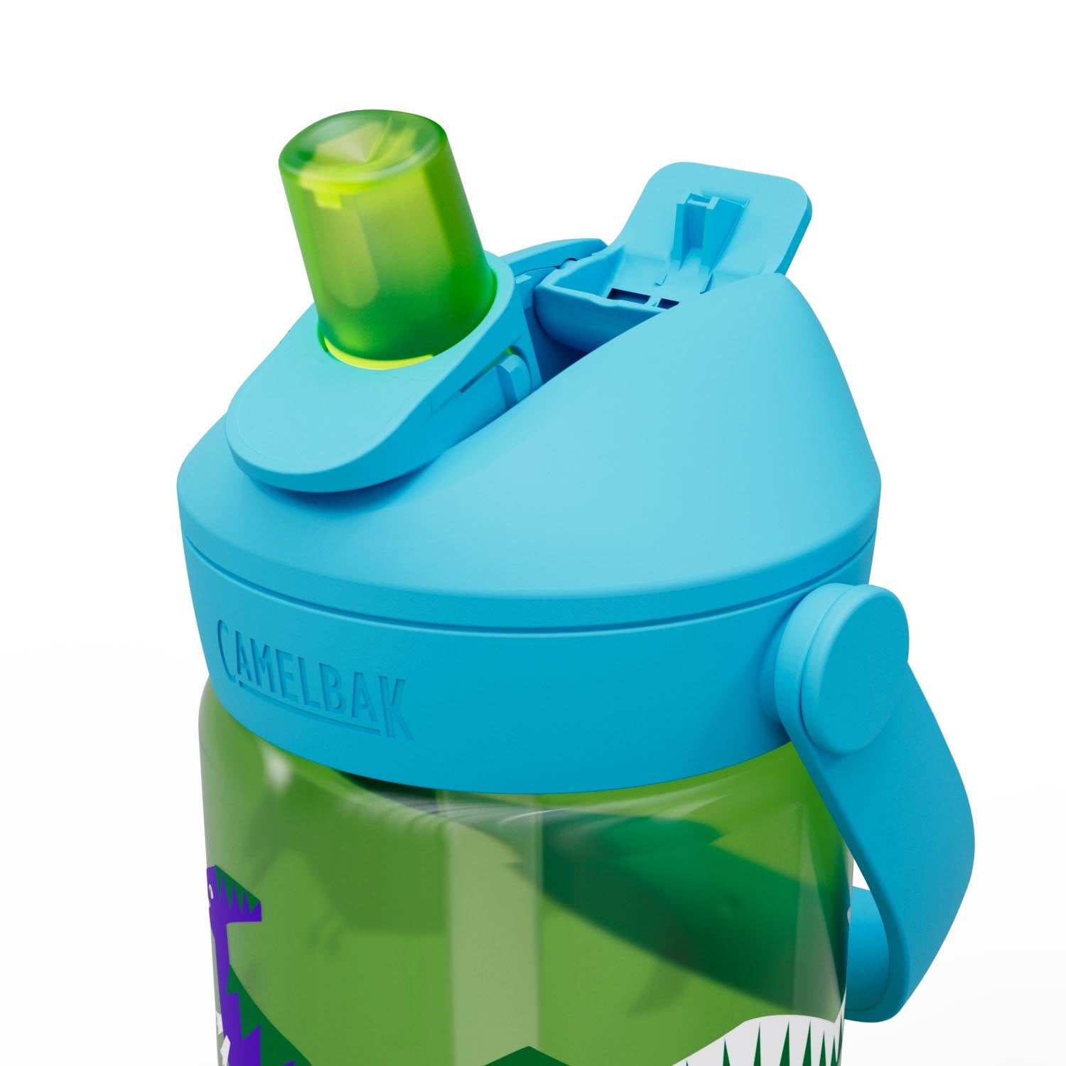 Die Camelbak Thrive Flip Straw Kids 0.4l Flasche mit Dino-Motiv ist perfekt für Kinder. Praktisch, langlebig und auslaufsicher.