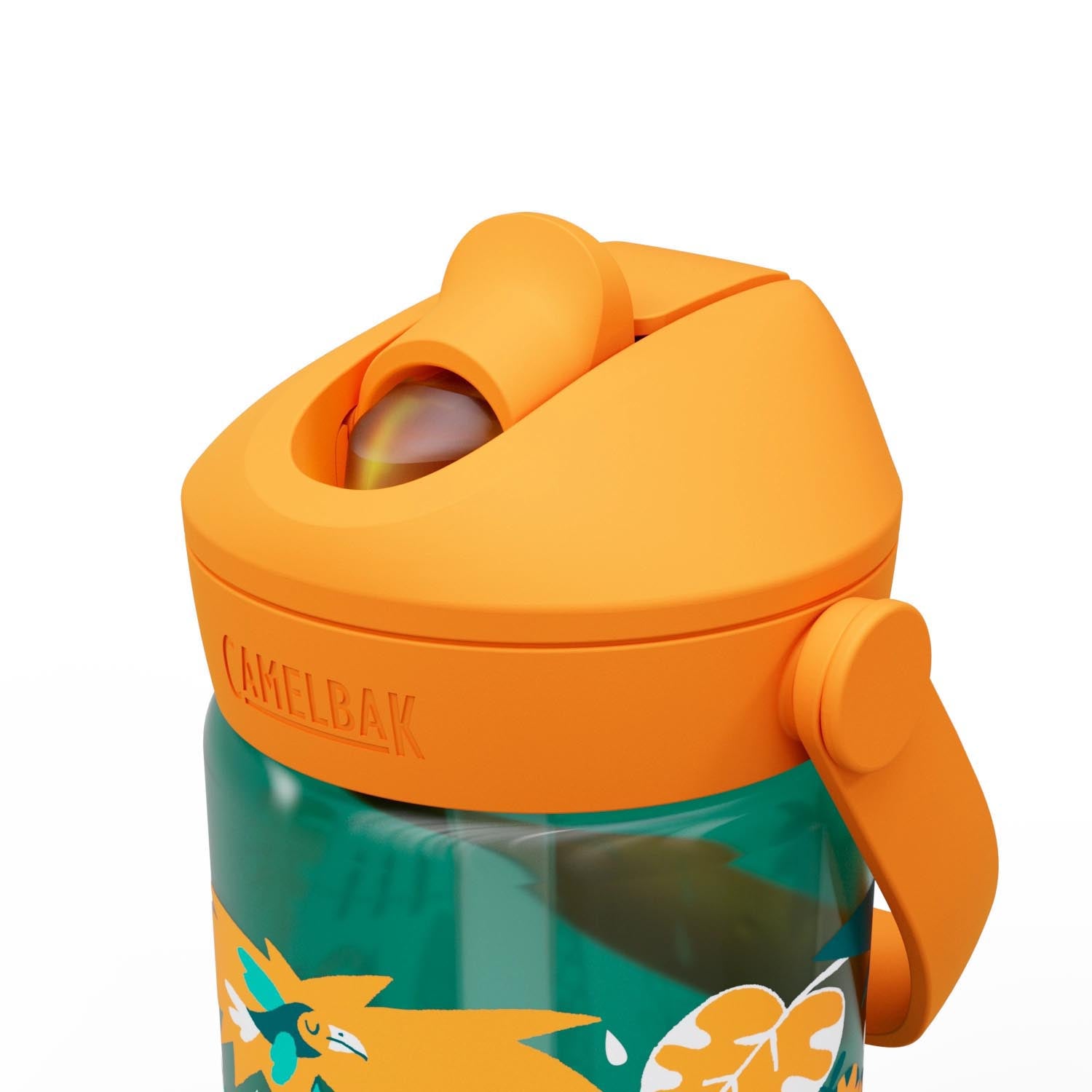 Die CamelBak Kinderflasche 0.4l mit Dschungel-Tieren ist robust, auslaufsicher und ideal für aktive Kinder im Alltag.
