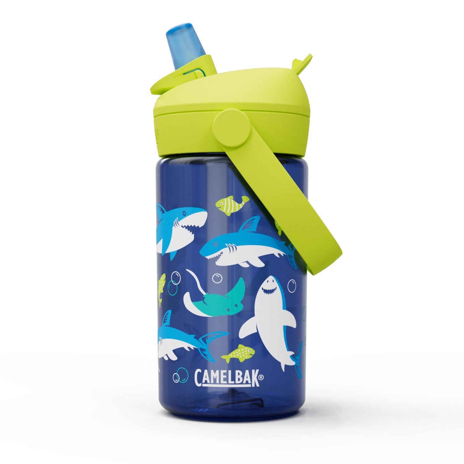 Thrive Flip Straw Kids 0.4l sharks and rays in Mehrfarbig präsentiert im Onlineshop von KAQTU Design AG. Trinkflasche ist von Camelbak