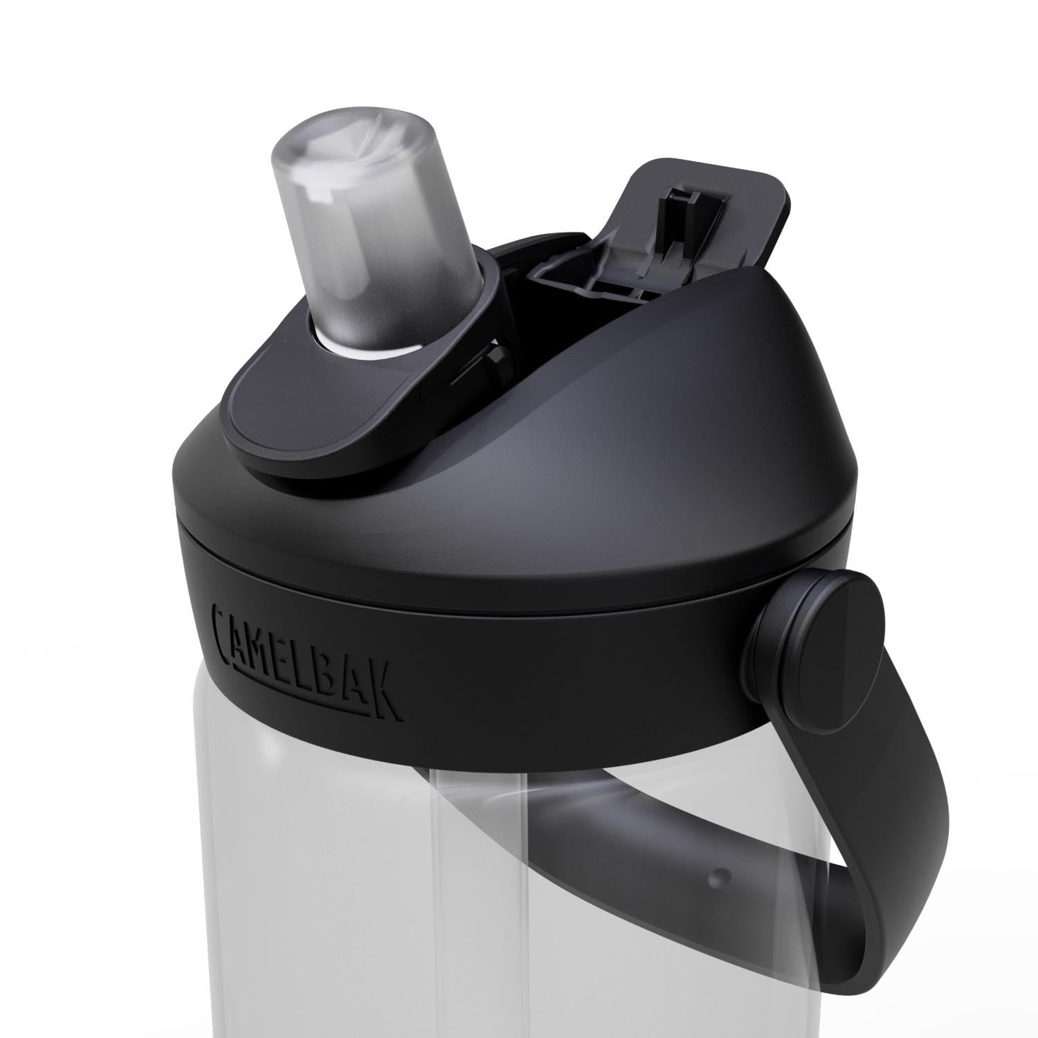 Die Camelbak Thrive Flip Straw Kids 0.4l ist eine durchsichtige, strapazierfähige Kinderflasche mit klappbarem Strohhalm für einfaches Trinken.