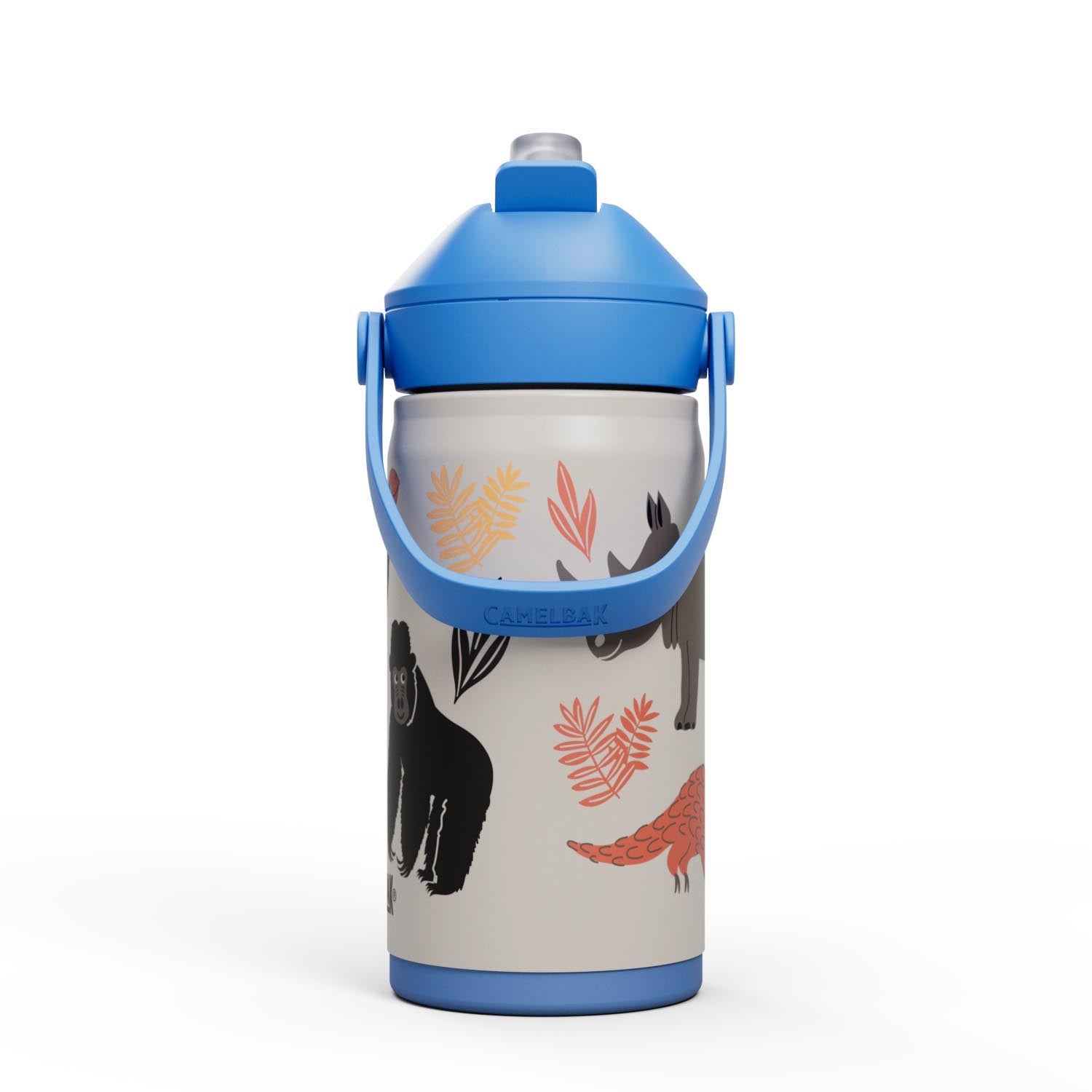 CamelBak Kinderflasche 0,35l mit Flip-Strohhalm, robust, auslaufsicher, BPA-frei, Design 'Protect Our Pals', ideal für unterwegs.
