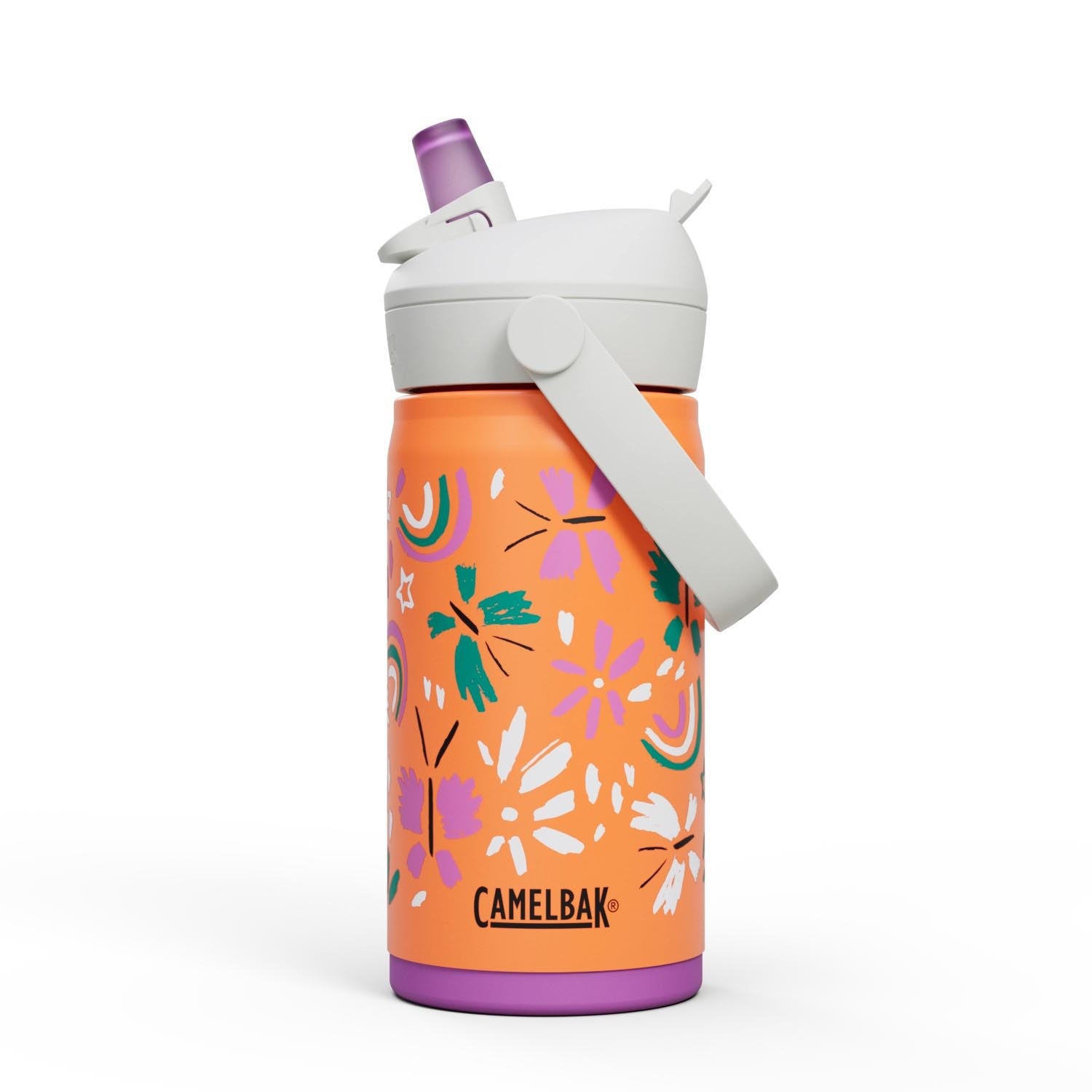 Thrive Flip Straw Kids VSS 0.35l butterfly rainbow in Orange präsentiert im Onlineshop von KAQTU Design AG. Trinkflasche ist von Camelbak