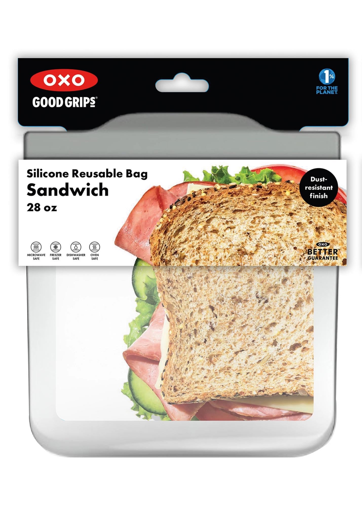 Die OXO Good Grips Silikon-Aufbewahrungstasche (825ml) ist ideal für Lebensmittel, auslaufsicher, wiederverwendbar und nachhaltig.