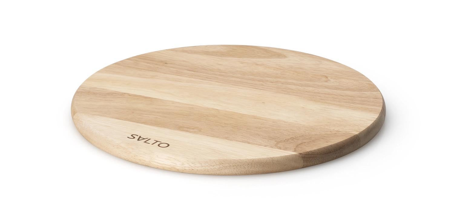 SALTO Vesperteller, Gummibaumholz in Braun präsentiert im Onlineshop von KAQTU Design AG. Schneidbrett ist von Continenta