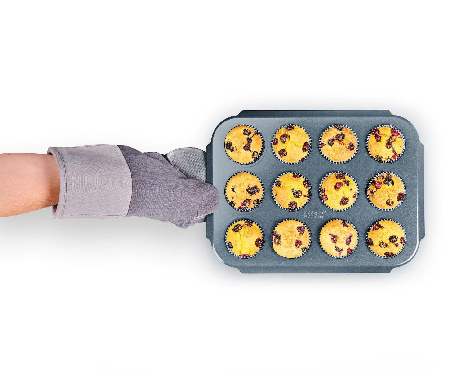 Joseph Joseph Muffin-Backform, 12 Mulden, 30x41x3cm, antihaftbeschichtet, für perfekte Muffins und einfache Reinigung.