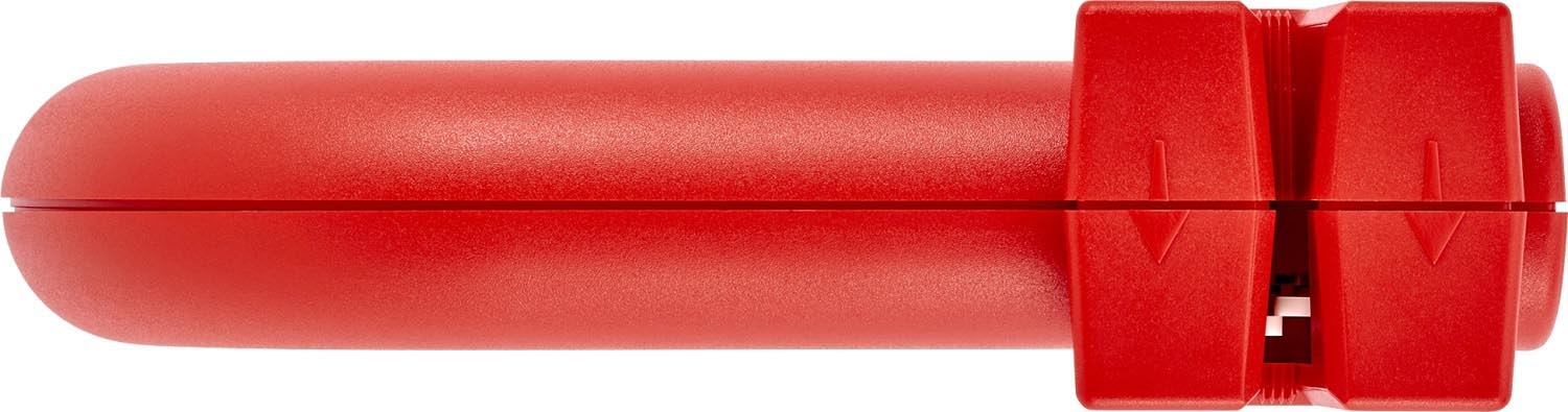 Der rote TWINSHARP Messerschärfer von Zwilling sorgt für müheloses und präzises Schärfen Ihrer Messer im Alltag.