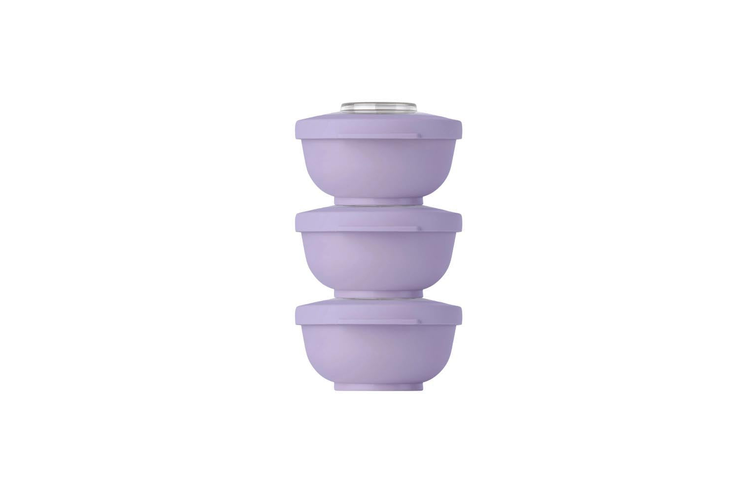 3er Set Tylla 200ml, 105x105x18cm lavender in Violett präsentiert im Onlineshop von KAQTU Design AG. Aufbewahrungsbehälter ist von Amuse