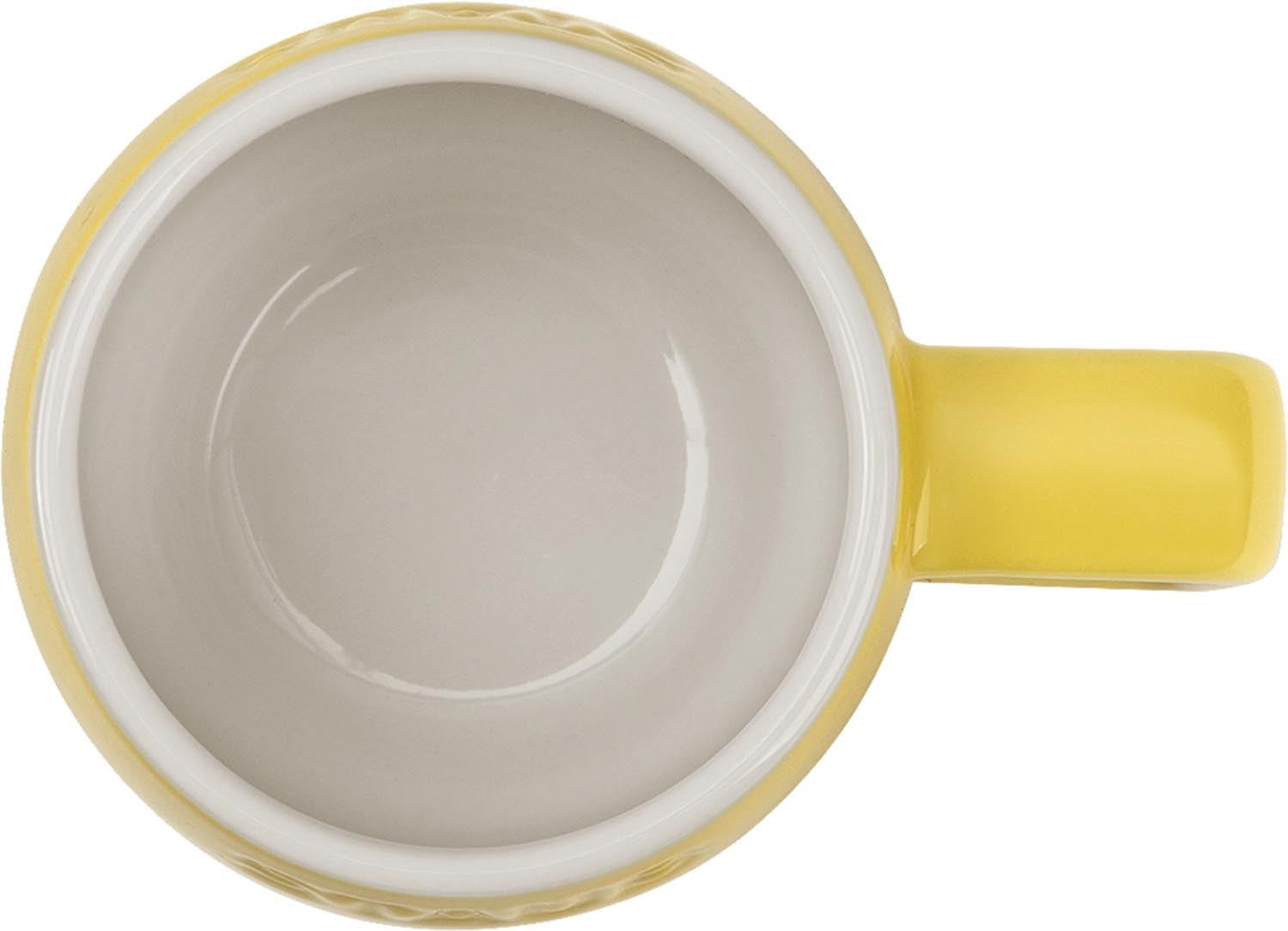 Elegante 100ml Tasse von Staub in Citron-Gelb, ideal für Espresso oder kleine Getränke. Hochwertige Keramik, stilvolles Design.