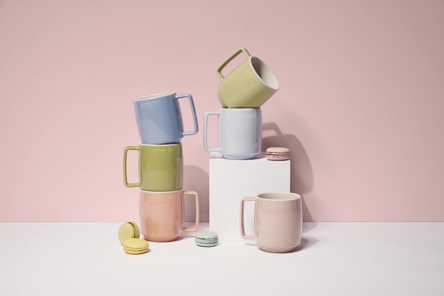 Elegantes 6-teiliges Tassenset von Staub, 350ml, robust und vielseitig, ideal für Heissgetränke, perfekt für den täglichen Gebrauch.
