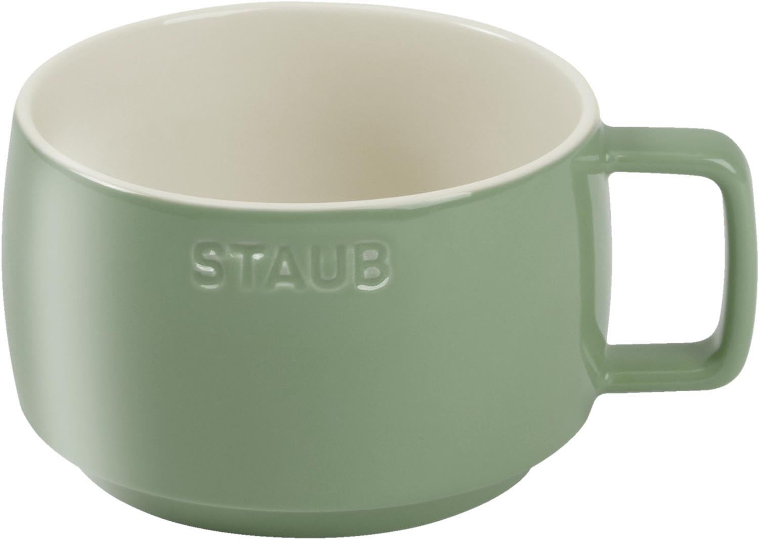 Tasse Eucalyptus XL 500ml in Grün präsentiert im Onlineshop von KAQTU Design AG. Espressotassen ist von Staub