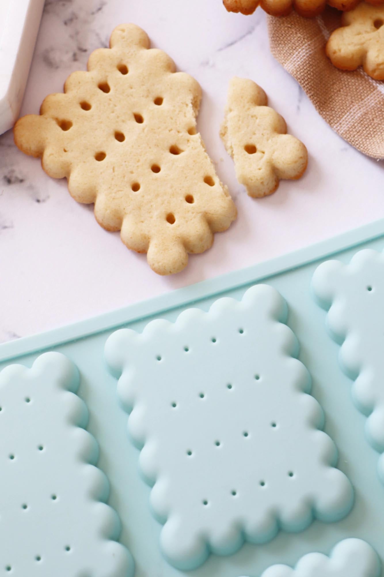 Silikon-Backform für 8 Petit Beurre Kekse, ideal für kreative Backideen. Hochwertig, antihaftend und leicht zu reinigen.