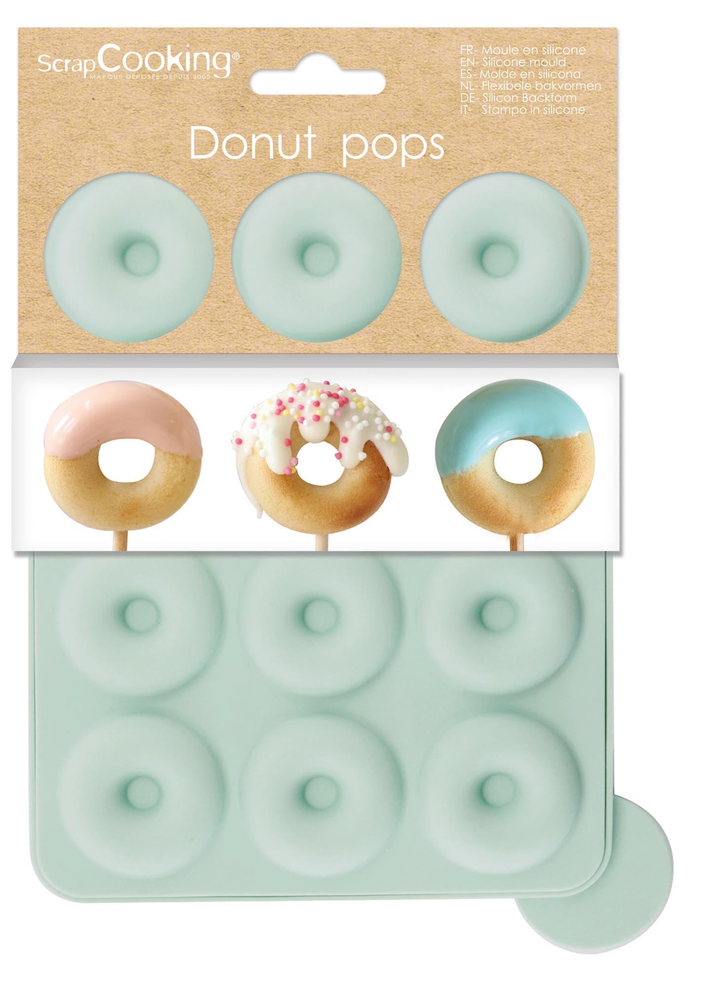 Silikon-Backform für 12 Mini-Donuts, ideal für kreatives Backen. Antihaftbeschichtet, hitzebeständig und leicht zu reinigen.
