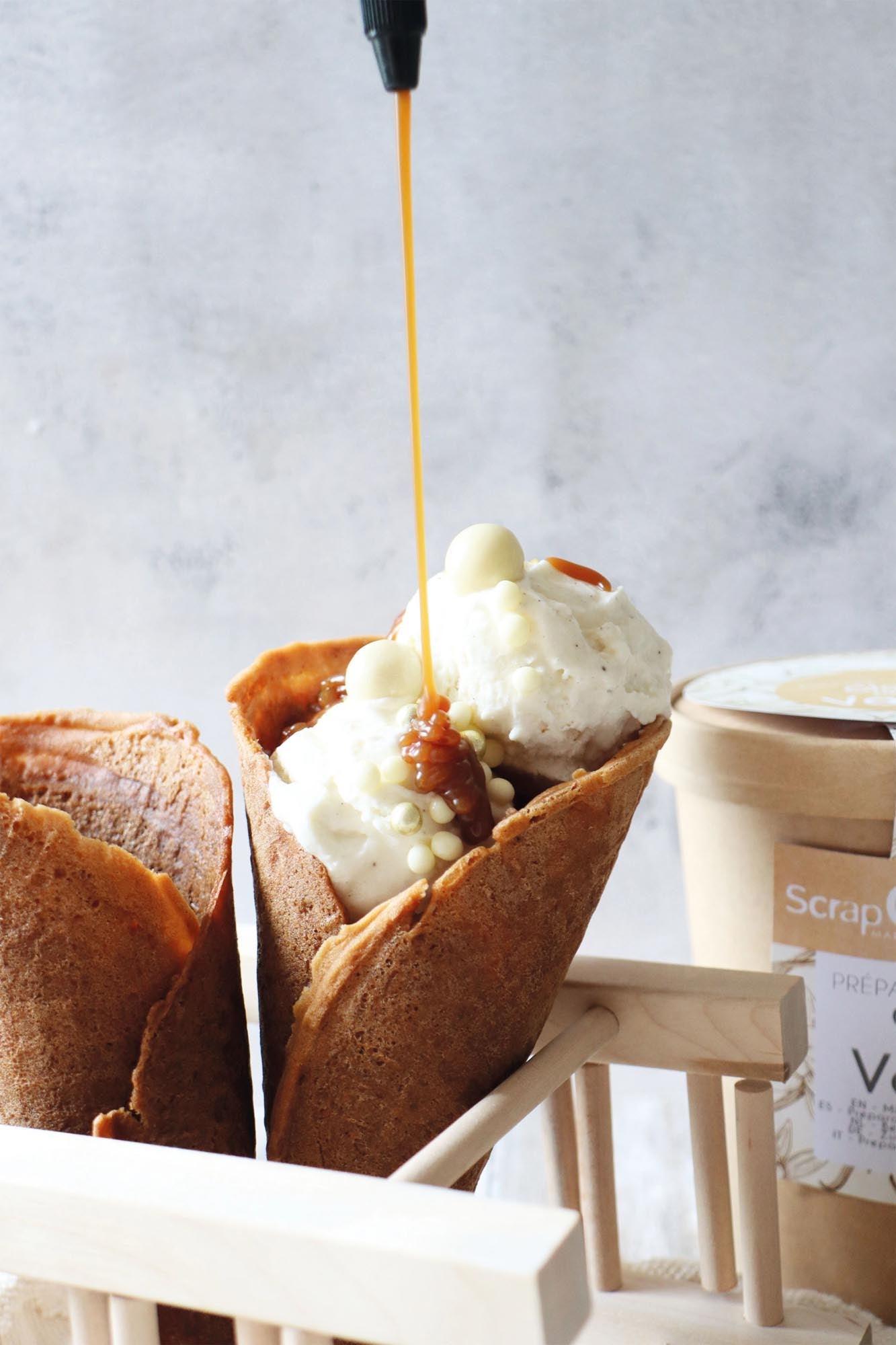 Fertigmischung für Schokoladenwaffeln von Scrap Cooking, 260g: Einfach zuzubereiten, ideal für schokoladige Desserts und Genuss.