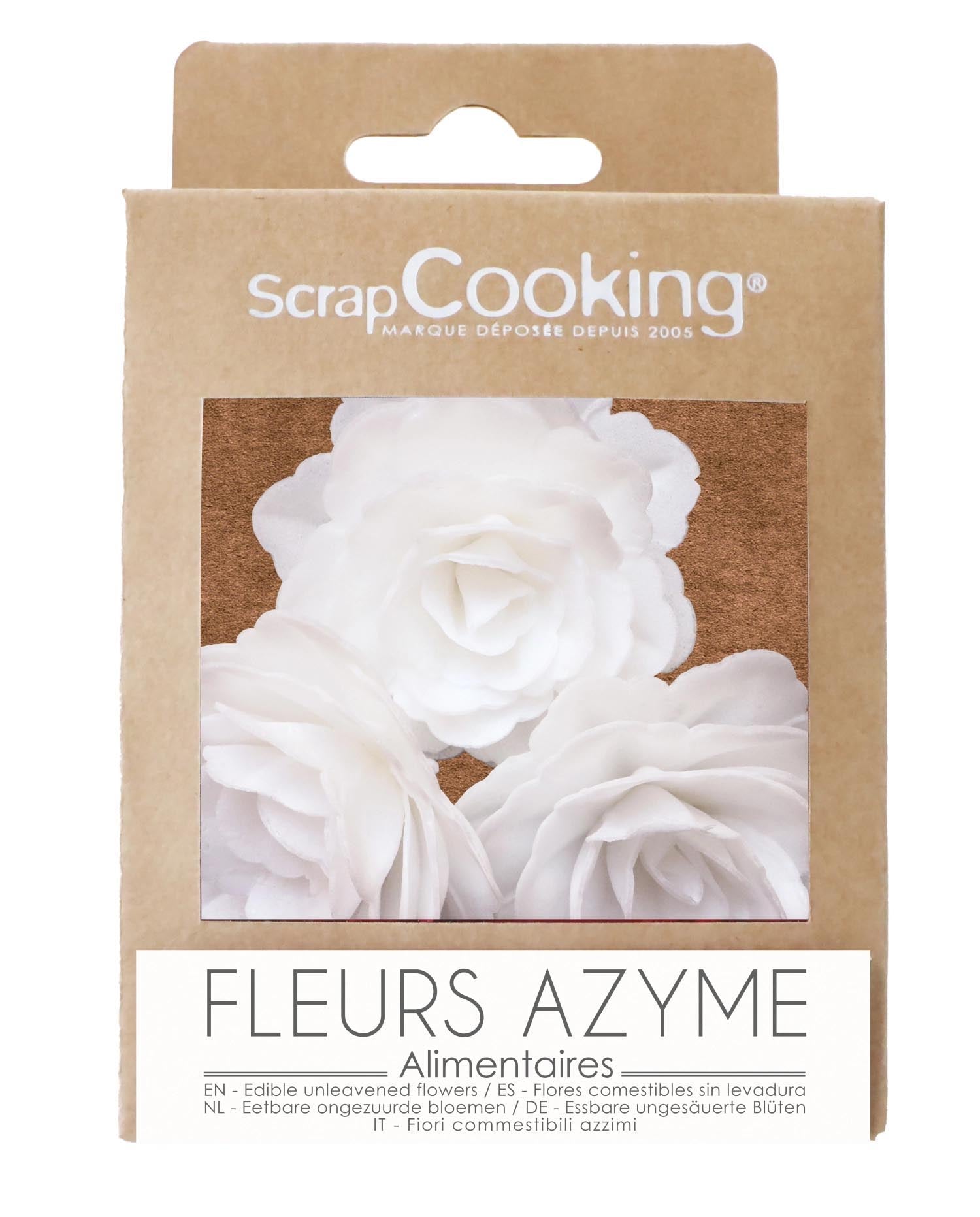 3er Set Rosen aus Esspapier weiss in Weiss präsentiert im Onlineshop von KAQTU Design AG. Lebensmittel ist von Scrap Cooking