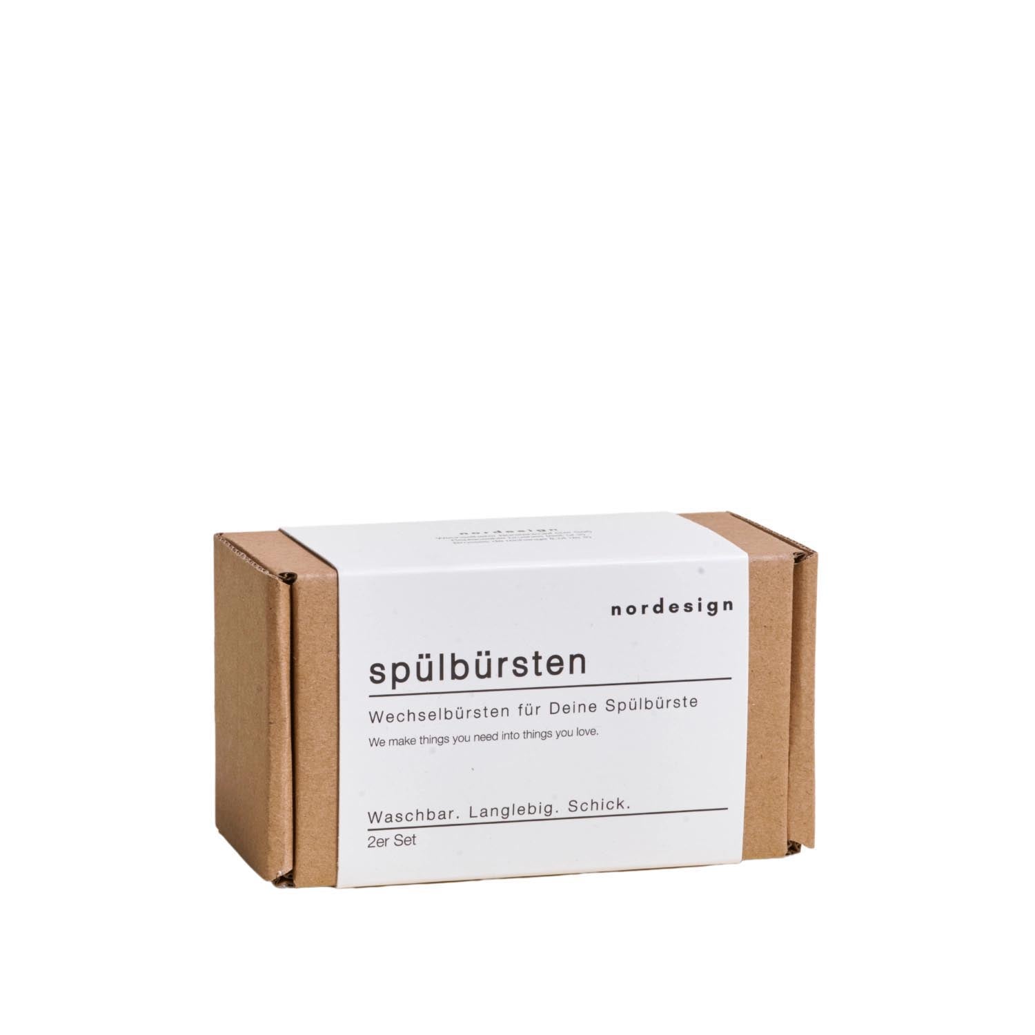 2er Set Kunststoff-Wechselbürsten von Nordesign, vielseitig einsetzbar, Masse: H5.5cm B12cm T6.5cm, praktisch und langlebig.