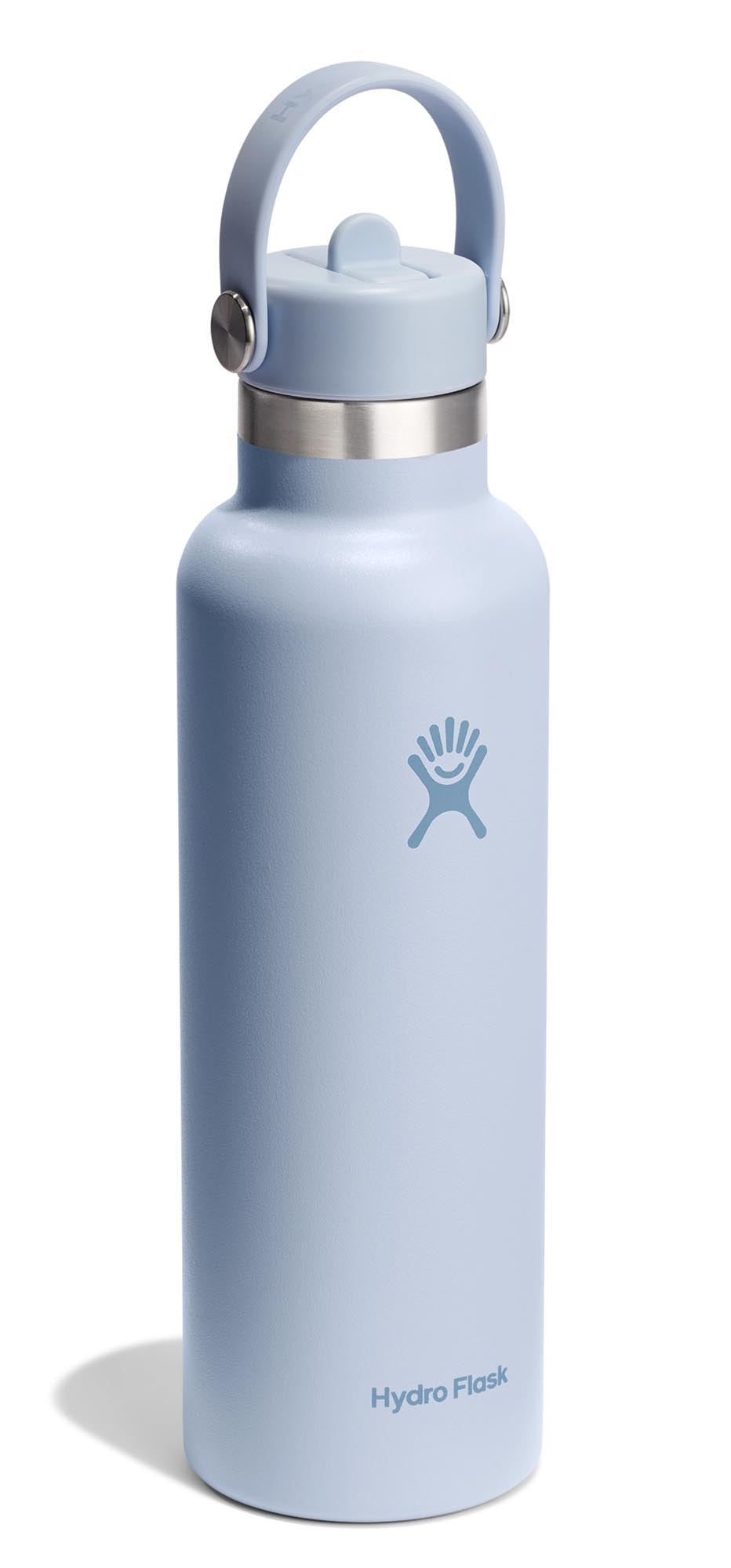 Stylische Hydro Flask Trinkflasche mit 620ml Fassungsvermögen, Flex Deckel und Strohhalm im Surf-Design, ideal für unterwegs.