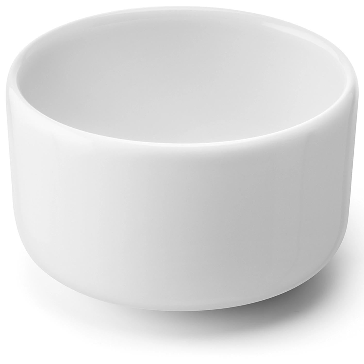 Set aus zwei weissen LSA-Schalen, 8 cm Durchmesser, perfekt für modernes Servieren und stilvolle Präsentation.