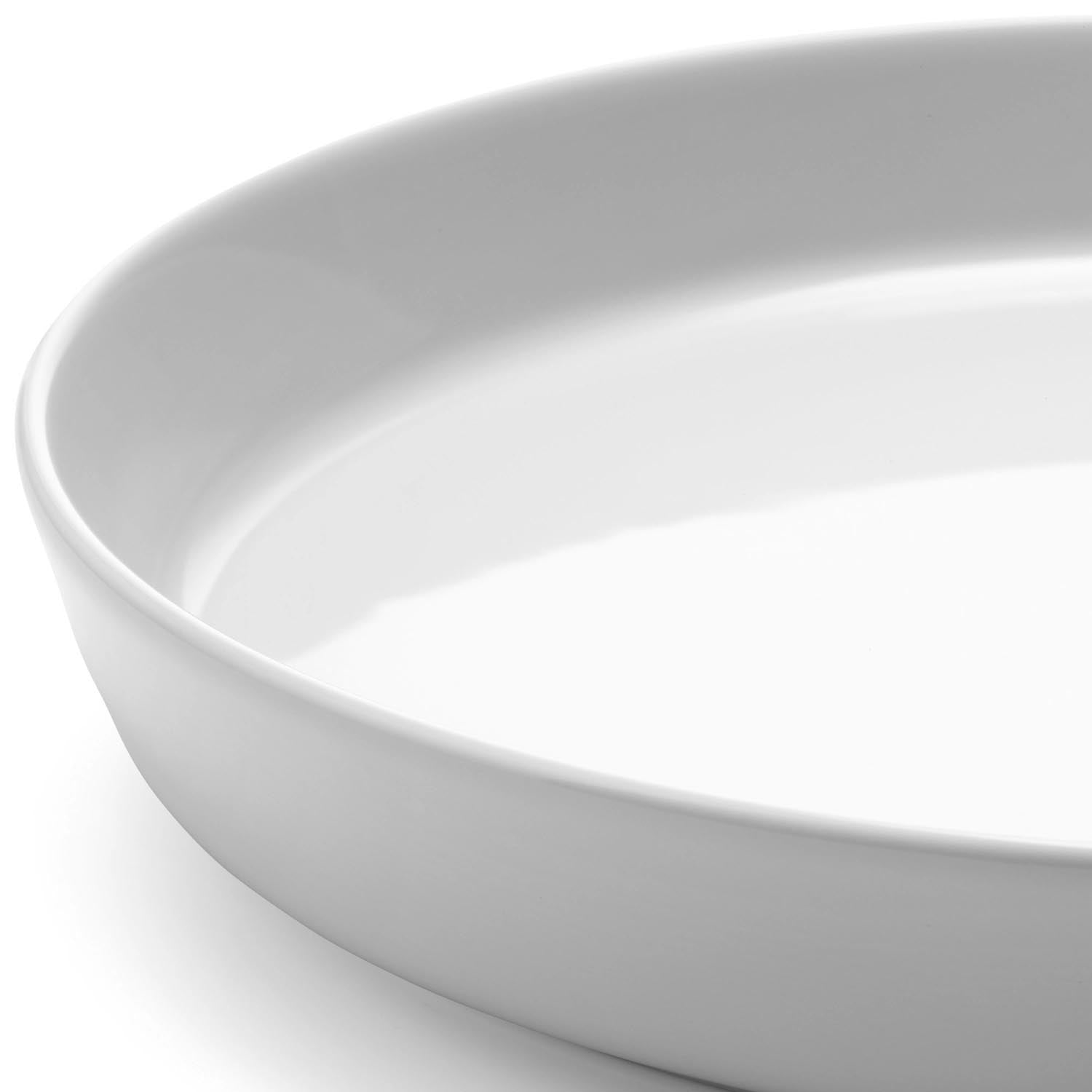 Elegante weisse Glasschale von LSA, 26,5 cm, ideal für stilvolle Tischdekoration und vielseitige Nutzung.