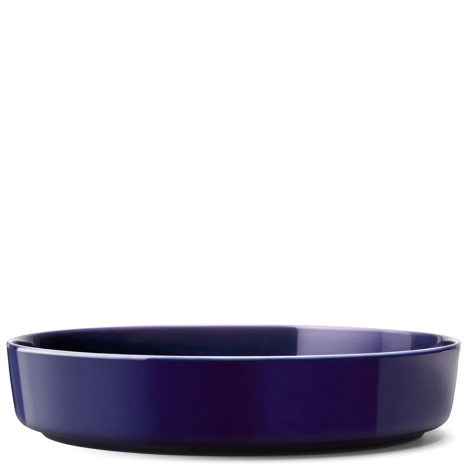 Elegante Schale aus hochwertigem Glas in Kobaltblau, 30 cm Durchmesser, ideal für stilvolle Präsentationen.