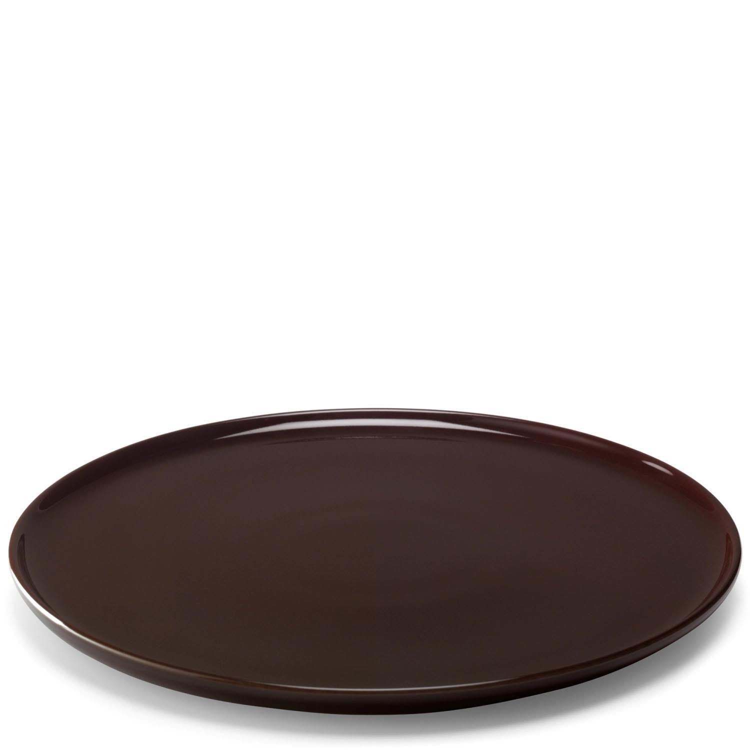 Elegantes 2er Set flacher Teller (26 cm) in Mocha von LSA, ideal für stilvolle Tischdekoration und vielseitige Nutzung.