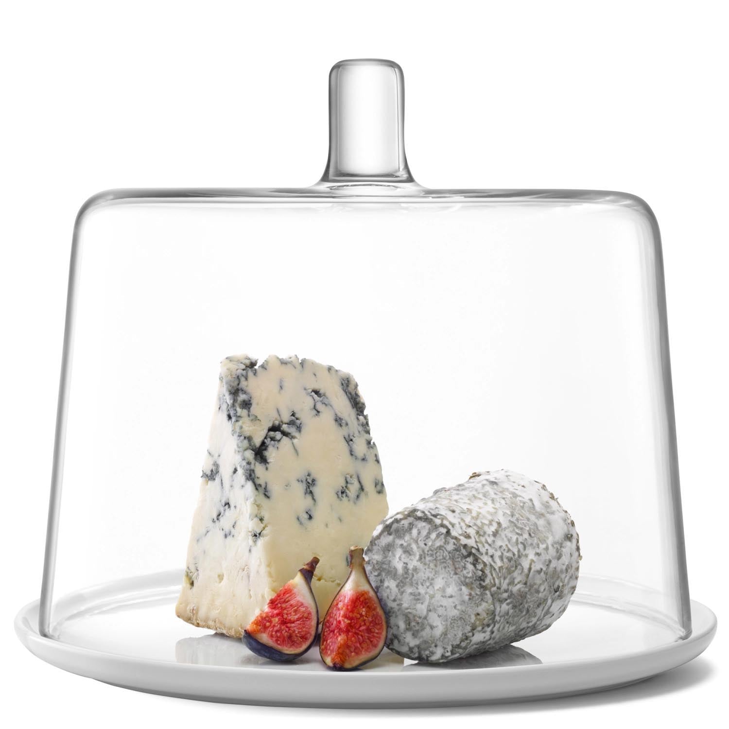 Die LSA Collective Glocke aus klarem Glas (24cm Durchmesser, 21cm Höhe) bietet eine elegante Möglichkeit zur Präsentation.