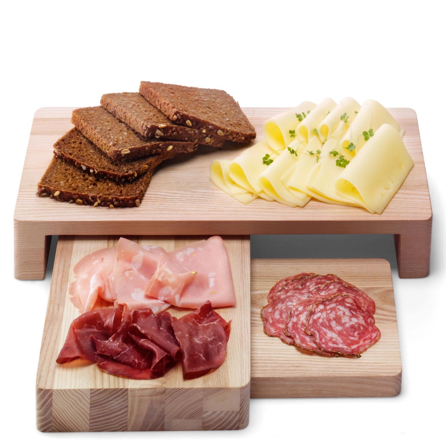 Elegantes Servierset aus weisser Esche, 38x19x6 cm, von LSA. Perfekt für stilvolles Anrichten und Servieren von Speisen.