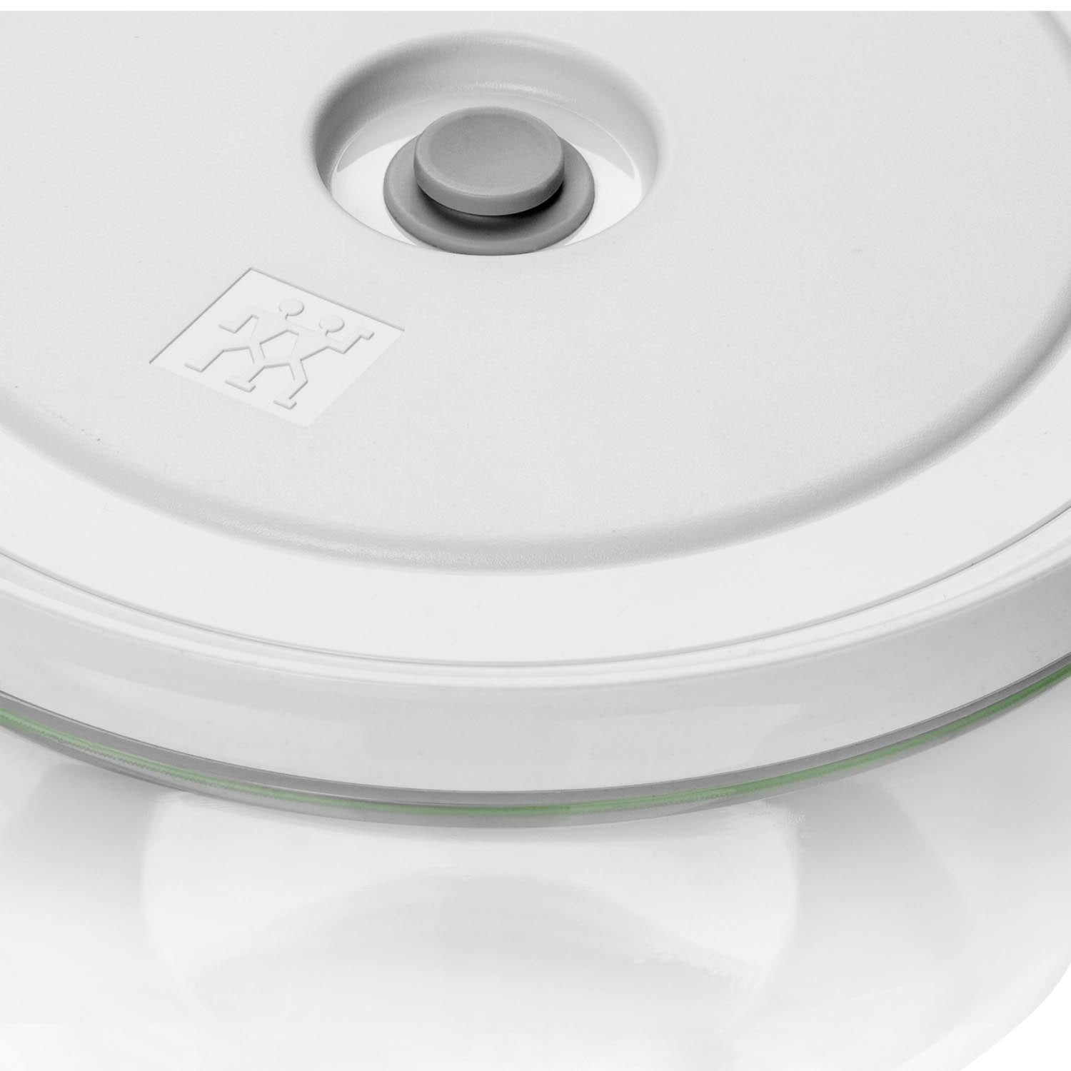 Die Zwilling Fresh & Save Vakuumschüssel M aus Glas bewahrt Frische und eignet sich perfekt zum Lagern und Servieren von Speisen.