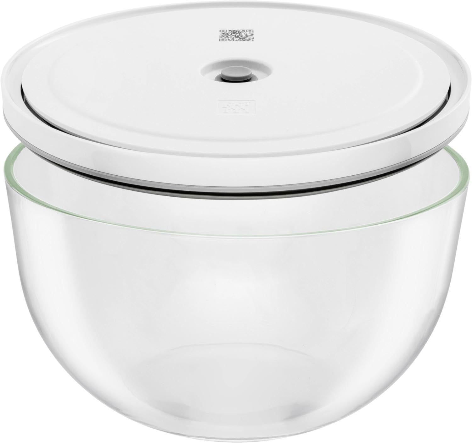 Die Fresh & Save Vakuumschüssel L von Zwilling aus Glas hält Lebensmittel länger frisch und ist ideal für Aufbewahrung und Zubereitung.