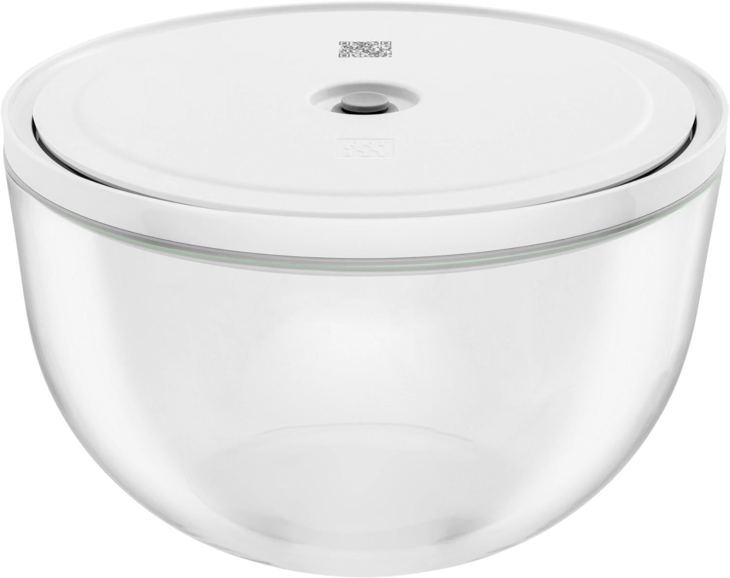 Die Zwilling Fresh & Save Vakuumschüssel L aus Glas bewahrt Frische und eignet sich perfekt für die Lagerung und Zubereitung.