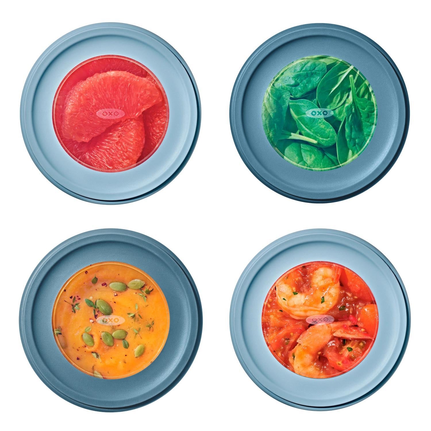 2er Set OXO Good Grips Twist & Stack Boxen, 355ml, stapelbar, luftdicht, ideal für frische und platzsparende Lebensmittelaufbewahrung.