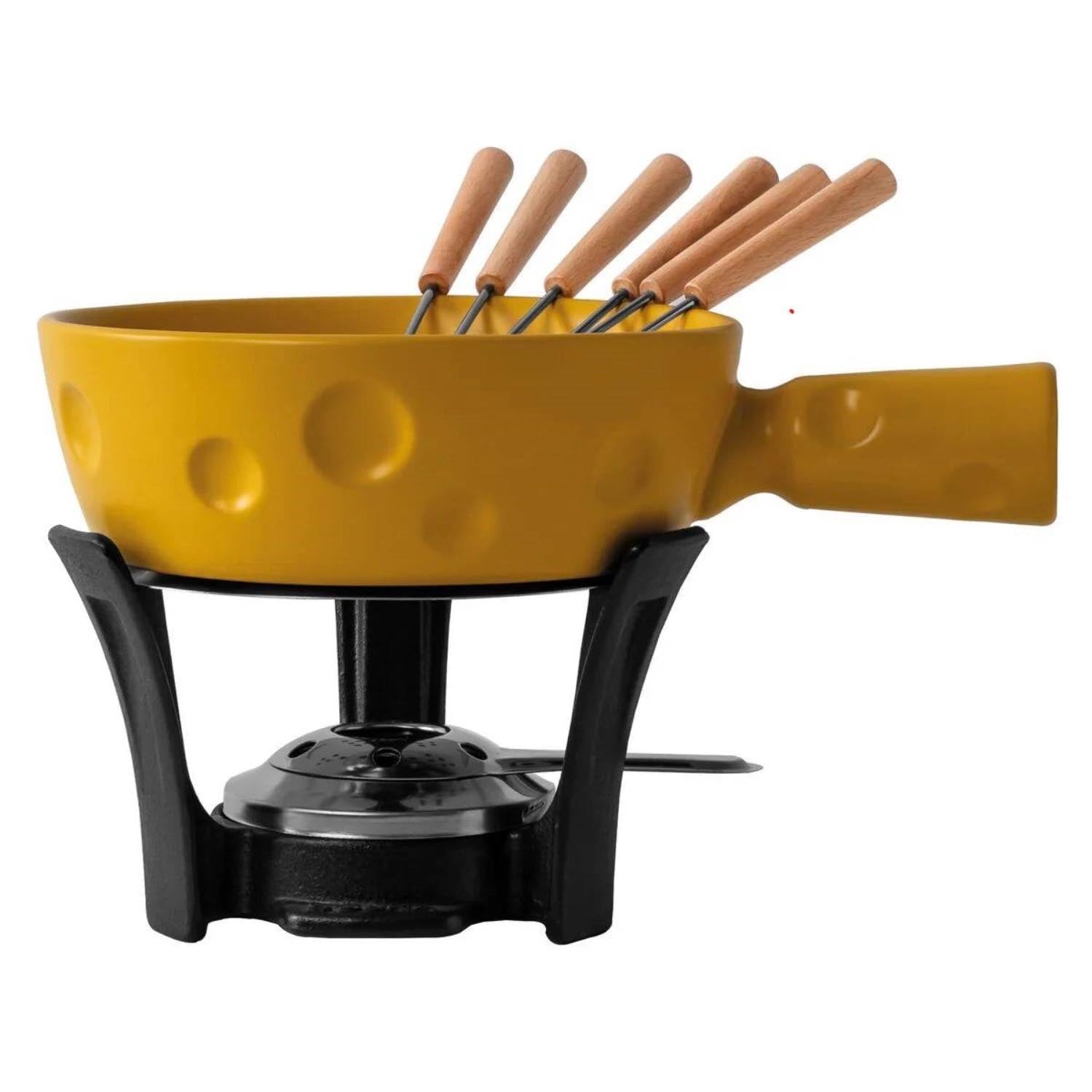Fondue-Set Super Cheesy 1.3lt in Gelb präsentiert im Onlineshop von KAQTU Design AG. Geschirr ist von Boska