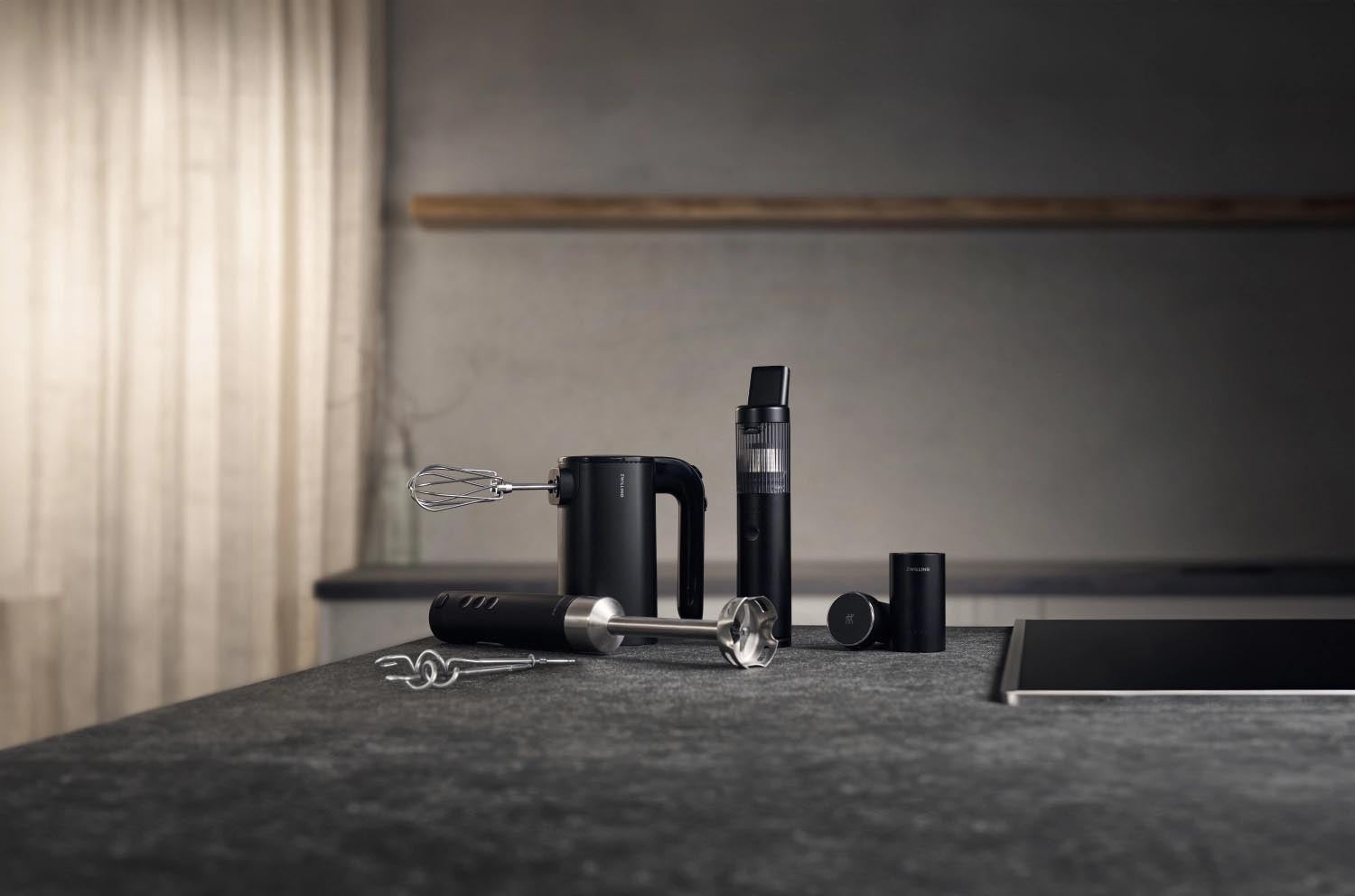 Kabelloser Handmixer von Zwilling, Xtend-System, ergonomisches Design, vielseitig einsetzbar für flexible Küchenarbeiten.