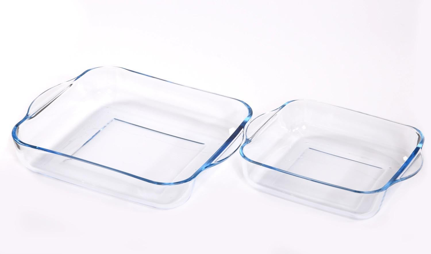 Hochwertiges 2er Set quadratische Auflaufformen von Borart, ideal für Backen und Servieren, robust und stilvoll.