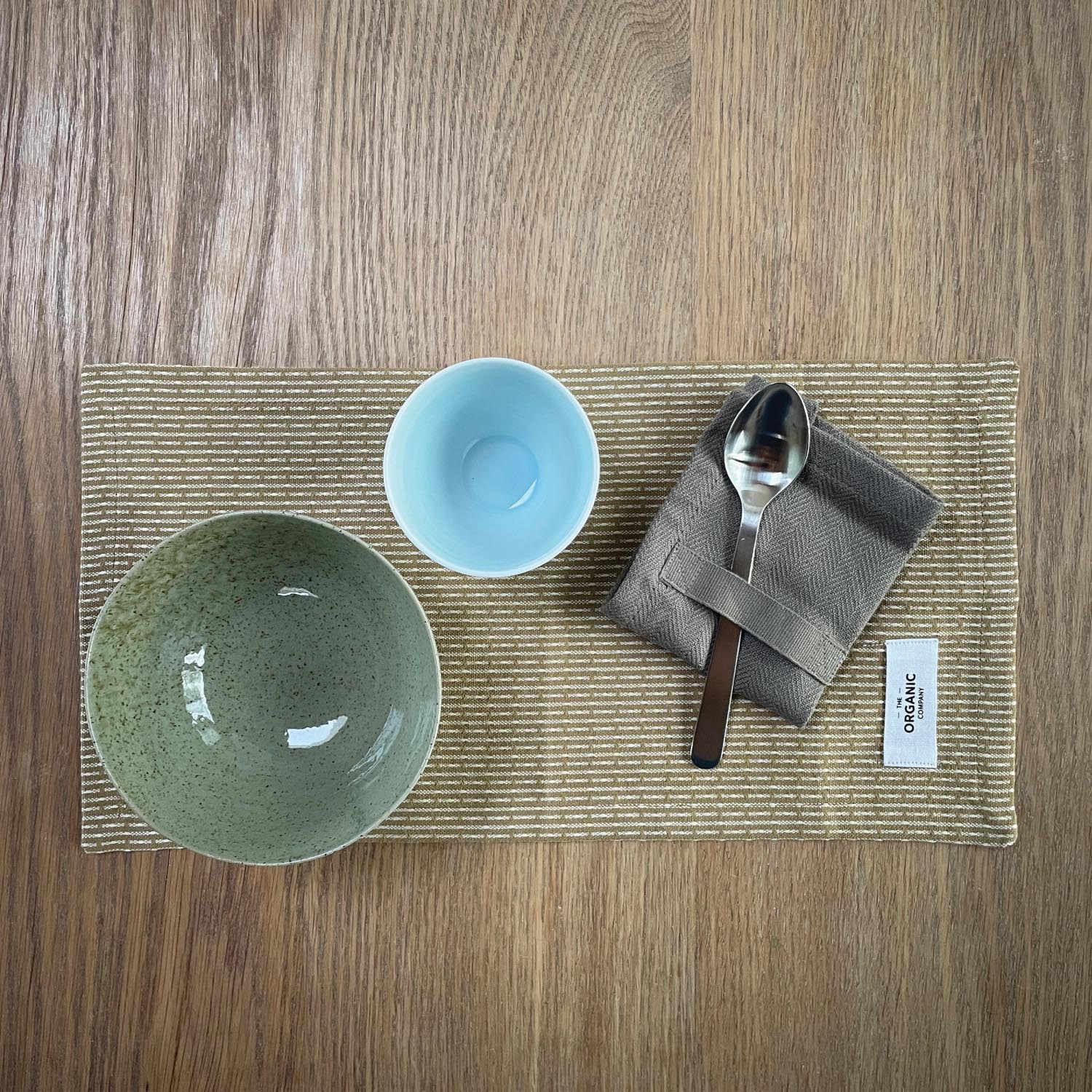 4er Set Stoffservietten aus Biobaumwolle, 20x20cm, Farbe Clay, umweltfreundlich und elegant, von The Organic Company.