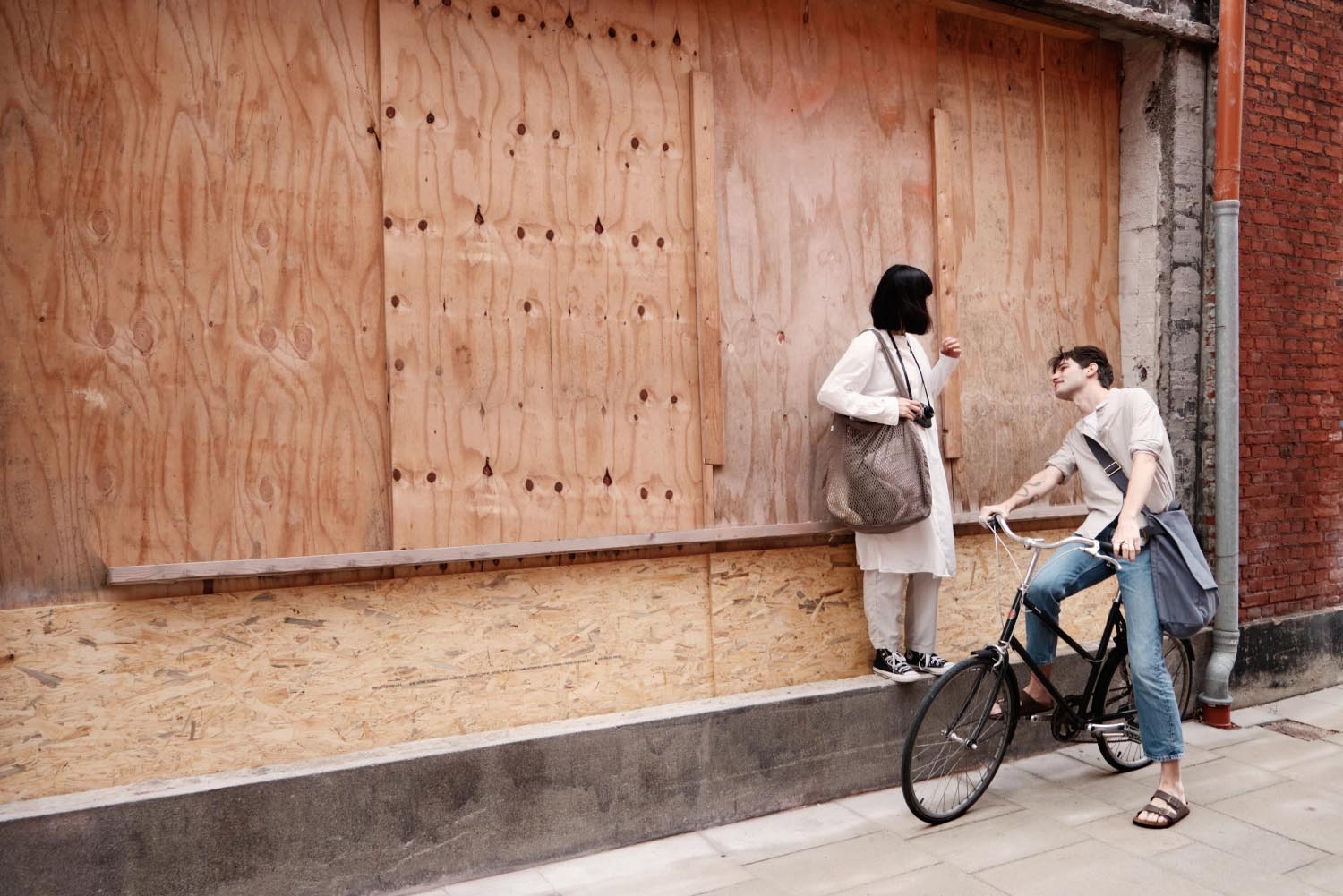 Nachhaltige Netztasche aus Bio-Baumwolle in Dusty Lavendel, 44x15x45cm, perfekt für umweltbewusste Einkäufe und Alltagsgebrauch.