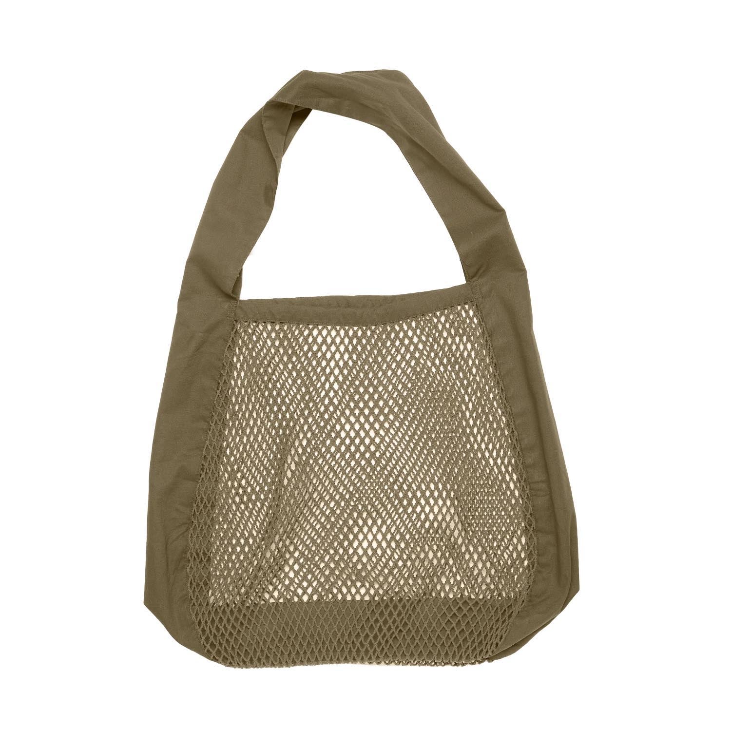 Net shoulder Tasche 44x15x45cm khaki Biobaumwolle in 0 präsentiert im Onlineshop von KAQTU Design AG. Küchenhelfer ist von The Organic Company