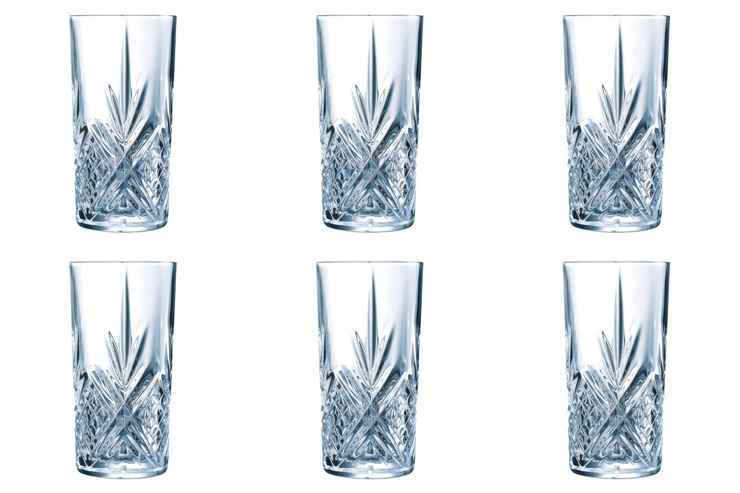 6er Set Broadway H/B Becher 0.38lt in Transparent präsentiert im Onlineshop von KAQTU Design AG. Glas ist von Arc
