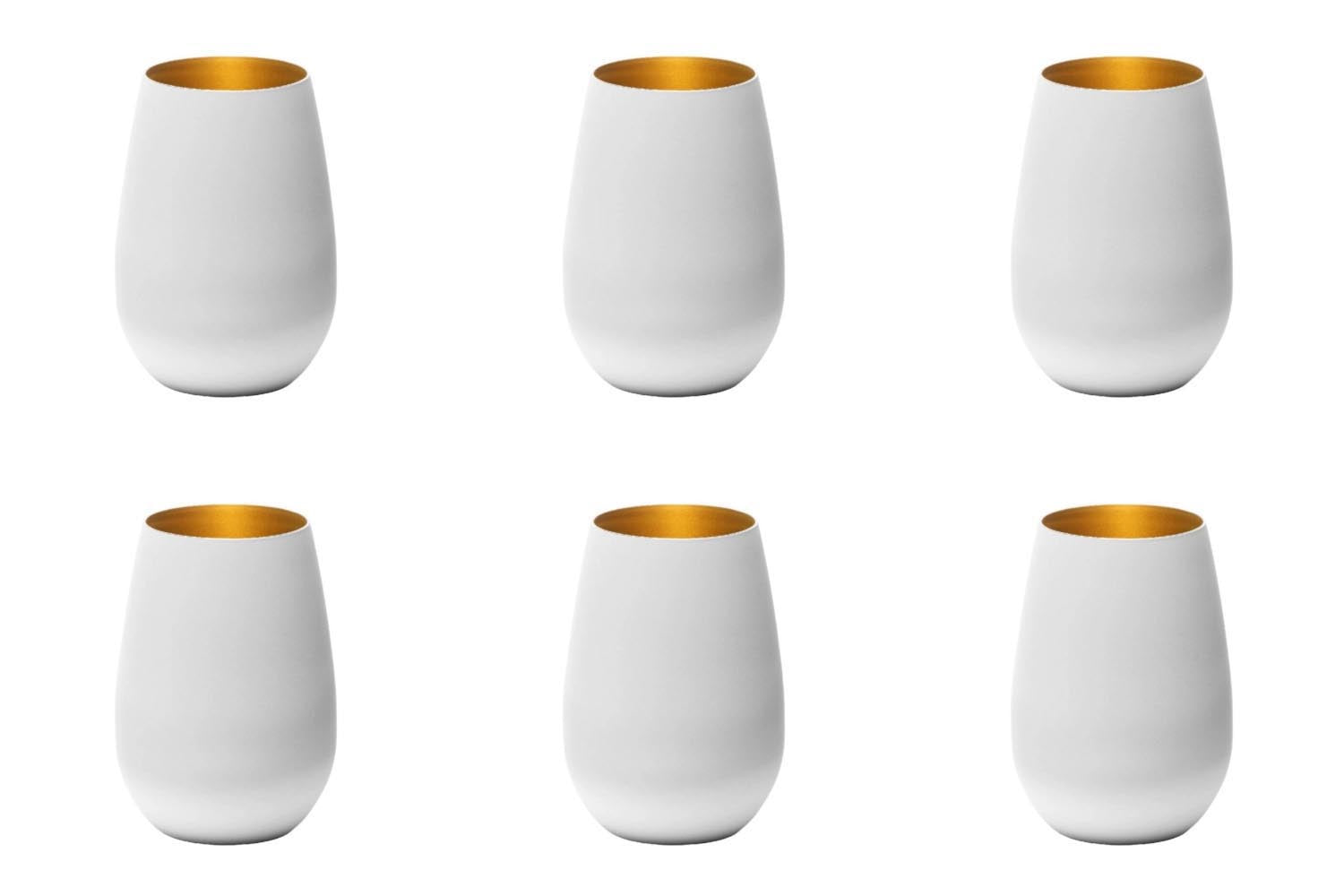 6er Set Elements Becher 465ml weiss/bronze in Kupfer präsentiert im Onlineshop von KAQTU Design AG. Glas ist von Stölzle