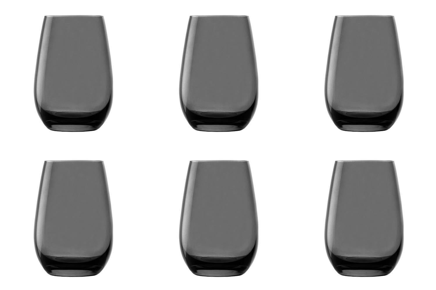 6er Set Elements Longdrink Becher 465ml Rauchgrau in Grau präsentiert im Onlineshop von KAQTU Design AG. Glas ist von Stölzle