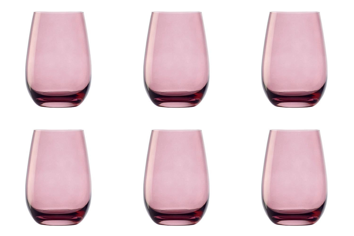 6er Set Elements Longdrink Becher 465ml Flieder in Rot präsentiert im Onlineshop von KAQTU Design AG. Glas ist von Stölzle