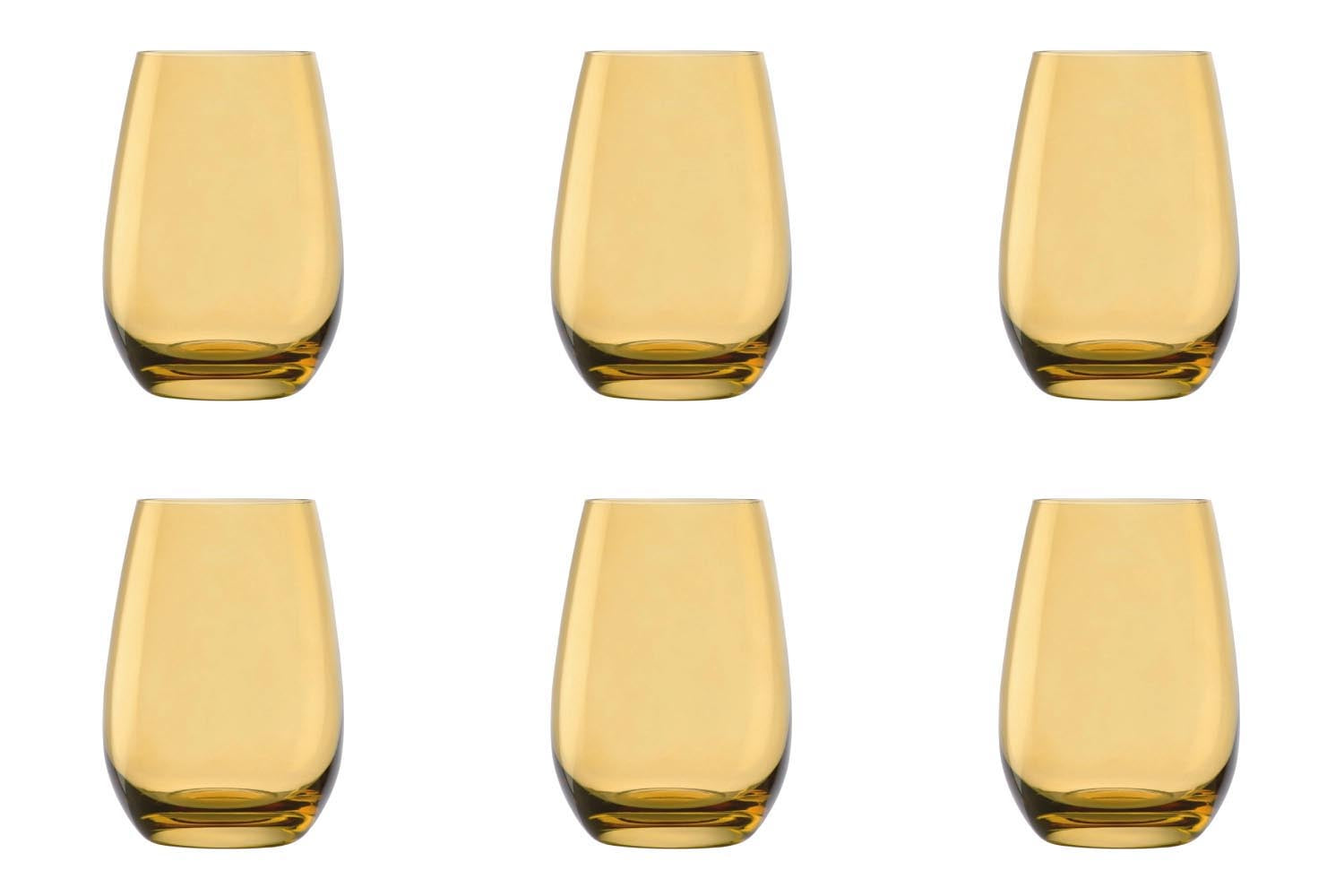 6er Set Elements Longdrink Becher 465ml Bernstein in Orange präsentiert im Onlineshop von KAQTU Design AG. Glas ist von Stölzle