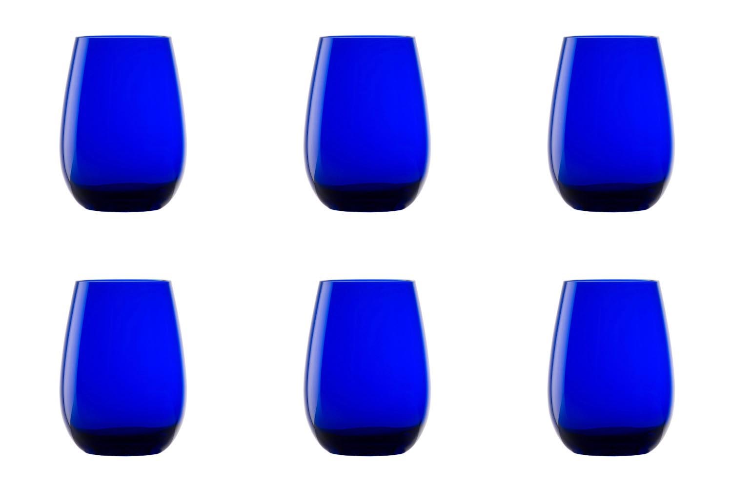 6er Set Elements Longdrink Becher 465ml Kobaltblau in Blau präsentiert im Onlineshop von KAQTU Design AG. Glas ist von Stölzle