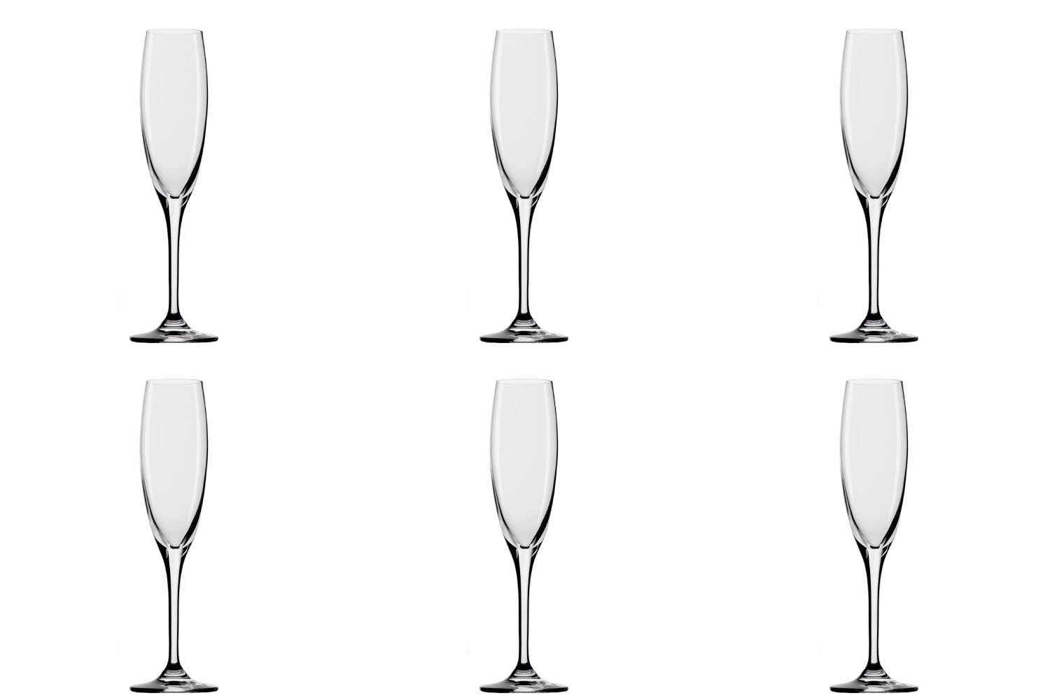 6er Set Sparkling&Water Sektkelch 170ml 1dl geeicht in Transparent präsentiert im Onlineshop von KAQTU Design AG. Glas ist von Stölzle