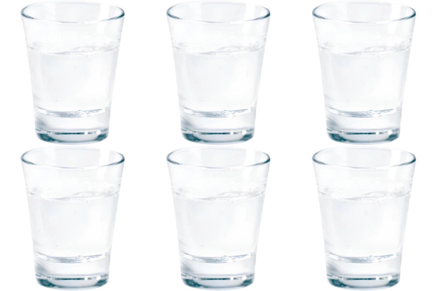 6er Set Caffeino Wasserglas 9cl 7cm in Transparent präsentiert im Onlineshop von KAQTU Design AG. Glas ist von Rastal
