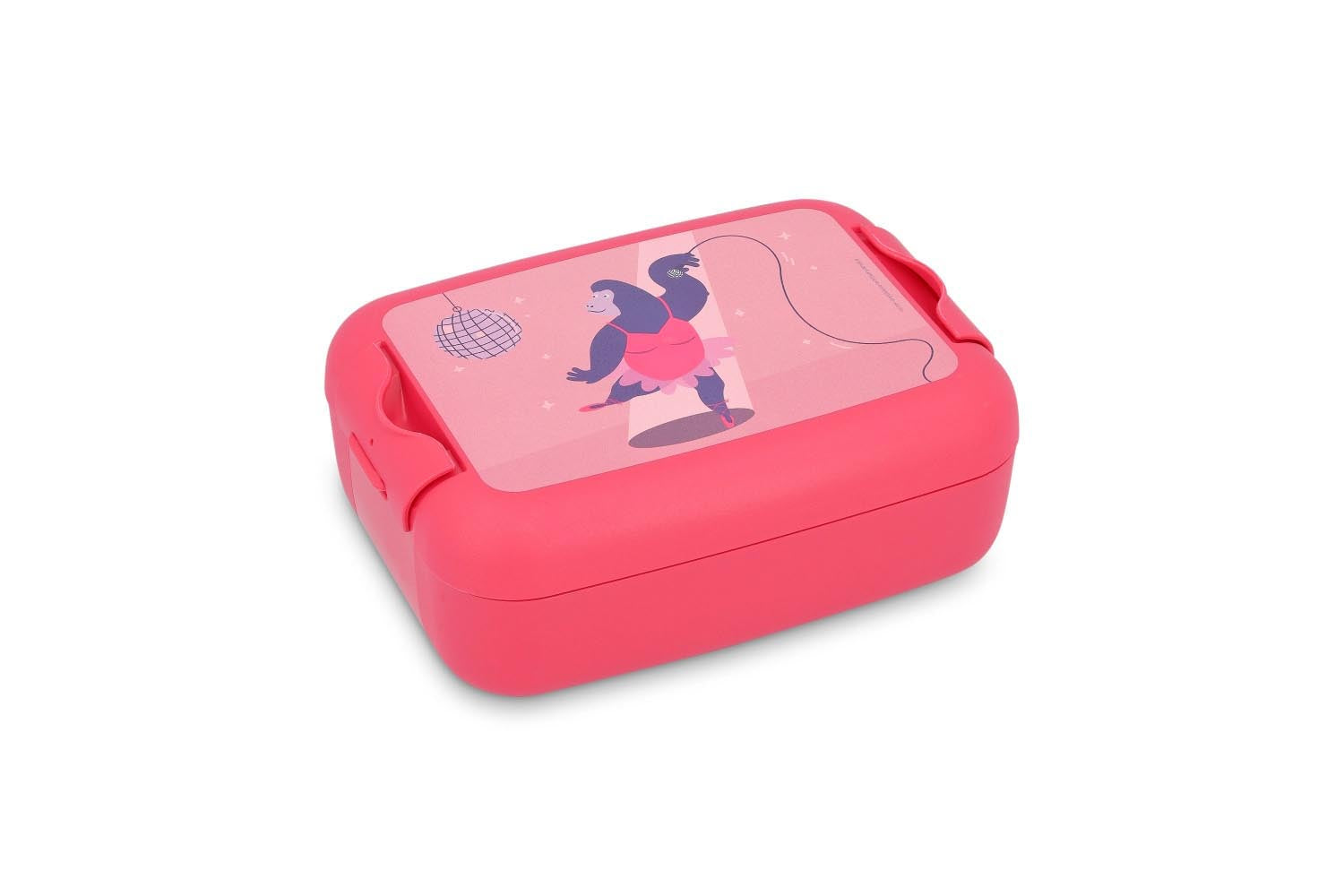 Silly Beasties Lunchbox Gorilla pink in Rot präsentiert im Onlineshop von KAQTU Design AG. Aufbewahrungsbehälter ist von Amuse