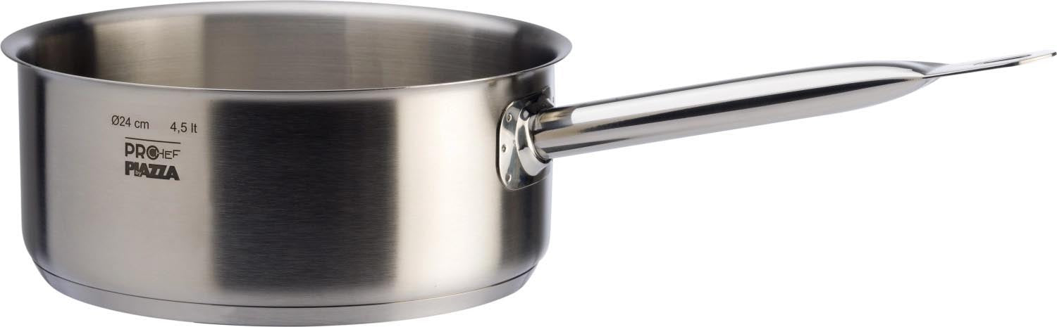 ProChef Stielkasserolle halbhoch 16cm 1.6lt in Silber präsentiert im Onlineshop von KAQTU Design AG. Pfanne/Topf ist von Piazza
