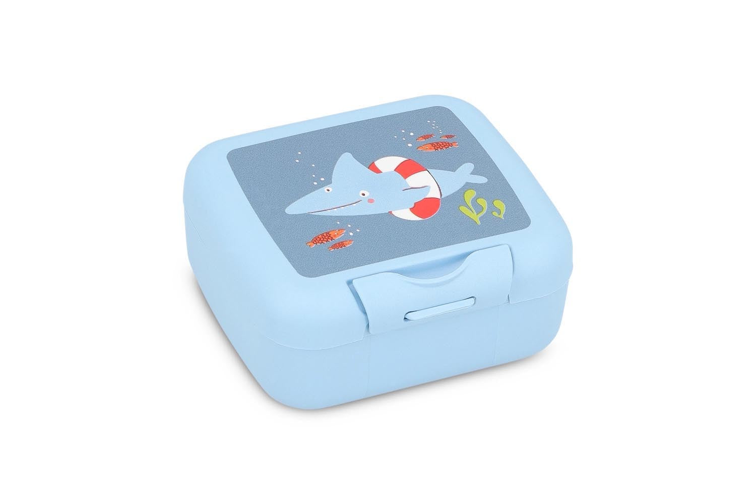 Silly Beasties Snackbox Hai blau in Blau präsentiert im Onlineshop von KAQTU Design AG. Aufbewahrungsbehälter ist von Amuse